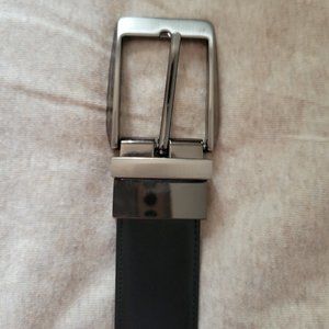Men's black dress belt